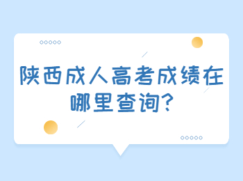 陜西成人高考成績在哪里查詢?