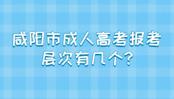 咸陽市成人高考報(bào)考層次有幾個(gè)