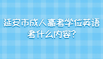 延安市成人高考學(xué)位英語考什么內(nèi)容