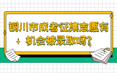 銅川市成考征集志愿有機(jī)會被錄取嗎