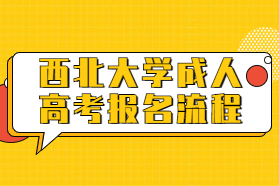 西北大學成人高考報名流程