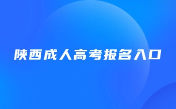 2024年陜西成人高考報(bào)名平臺入口