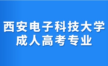 2024年西安電子科技大學(xué)成人高考專業(yè)