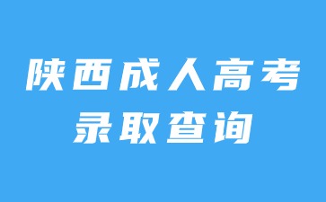 2024年陜西成人高考錄取查詢方法