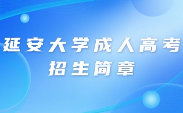 2024年延安大學(xué)成人高考招生簡(jiǎn)章