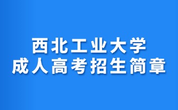 2024年西北工業(yè)大學(xué)成人高考招生簡(jiǎn)章